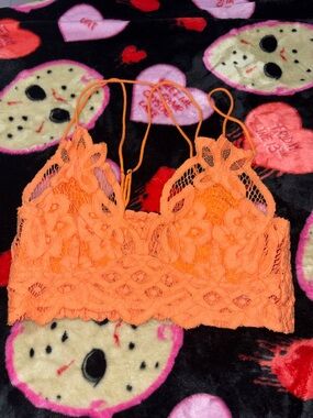 Lace Bralette in Bright Orange